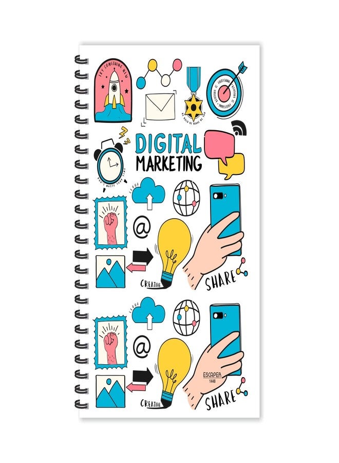 ESCAPER Digital Marketing Printed Diary, Ruled - A5 Size - 8.5 x 5.5 inches Business Printed Diary, Digital Marketing Diary, Startup Diary, Diary - Image 1