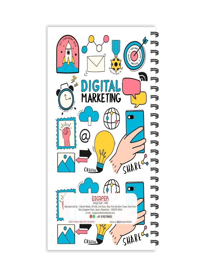 ESCAPER Digital Marketing Printed Diary, Ruled - A5 Size - 8.5 x 5.5 inches Business Printed Diary, Digital Marketing Diary, Startup Diary, Diary - Image 3