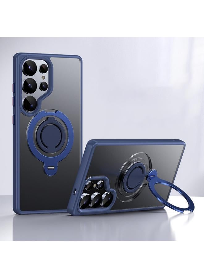 S-TOP Case For Samsung Galaxy S25 Ultra 5G Frosted MagSafe Phone Case with 360 Degree Rotating Holder - Image 1