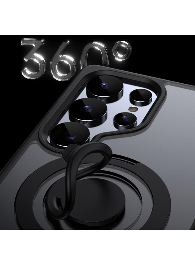 S-TOP Case For Samsung Galaxy S25 Ultra 5G Frosted MagSafe Phone Case with 360 Degree Rotating Holder - Image 4