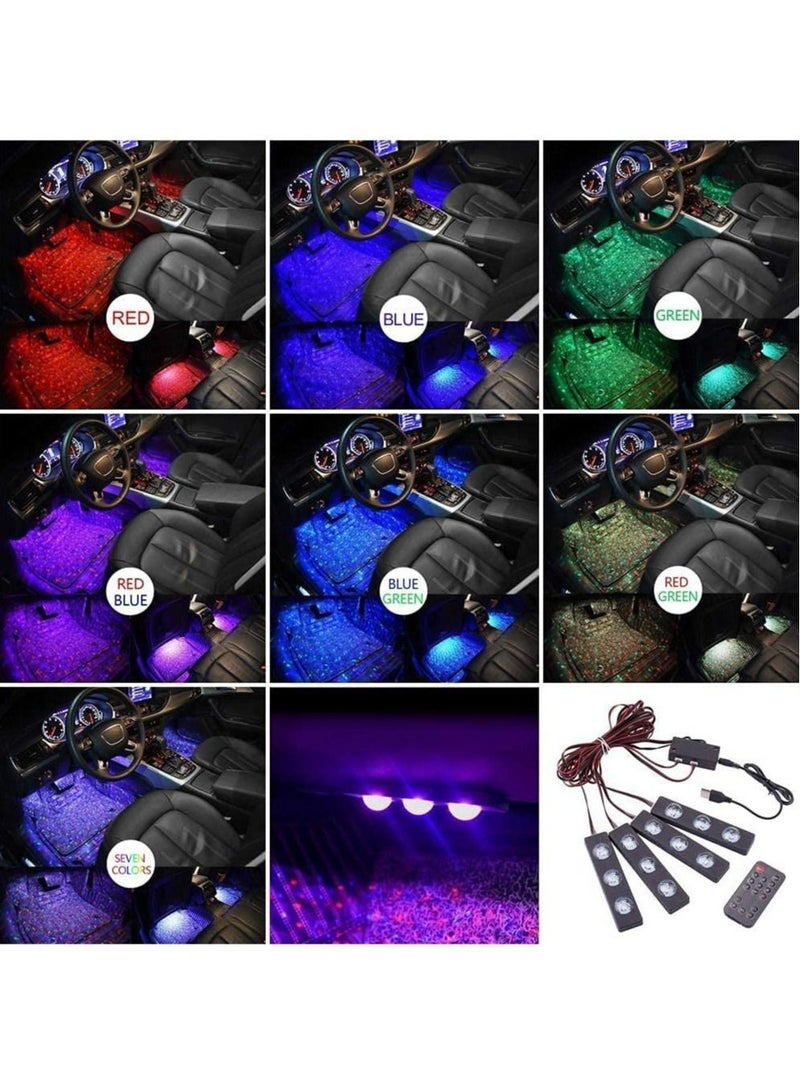 Meiyilan Car Interior Ambient Lights Star Projector Lights Remote Control Sound Active Atmosphere Lamp for Car Carpet Lights - Image 2