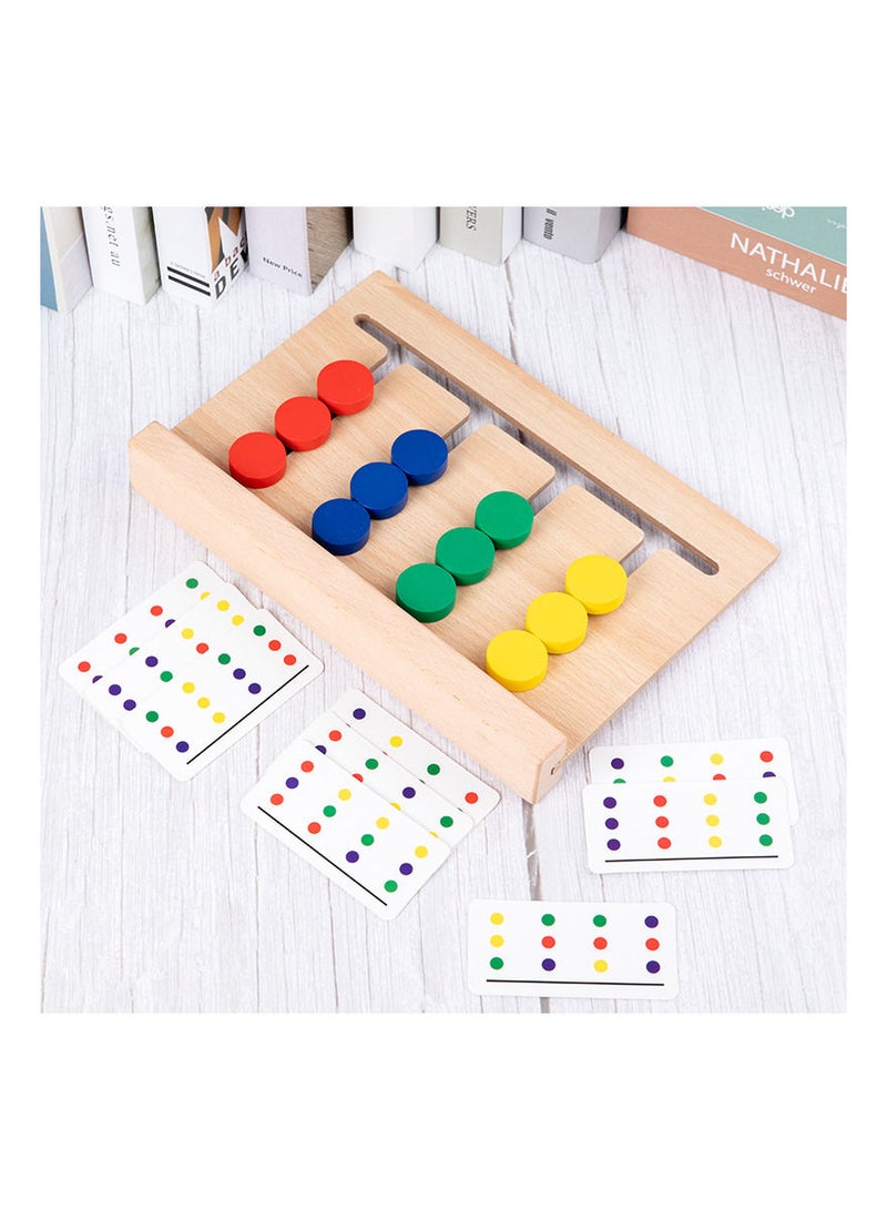 Four-Color Walking Puzzle Game Kids Color Matching Logical Thinking Training Montessori Wooden Toy - Image 2
