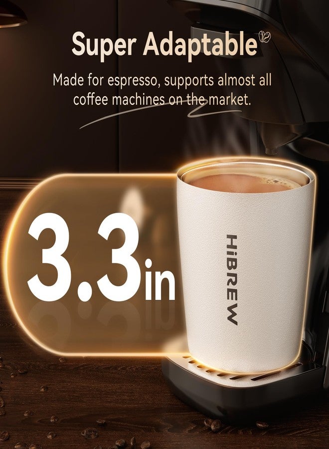 هيبرو كوب إسبريسو معزول من HIBREW - 8 أونصة / 240 مل - مصنوع من الفولاذ المقاوم للصدأ 18/8 الآمن غذائياً (أبيض) - Image 3