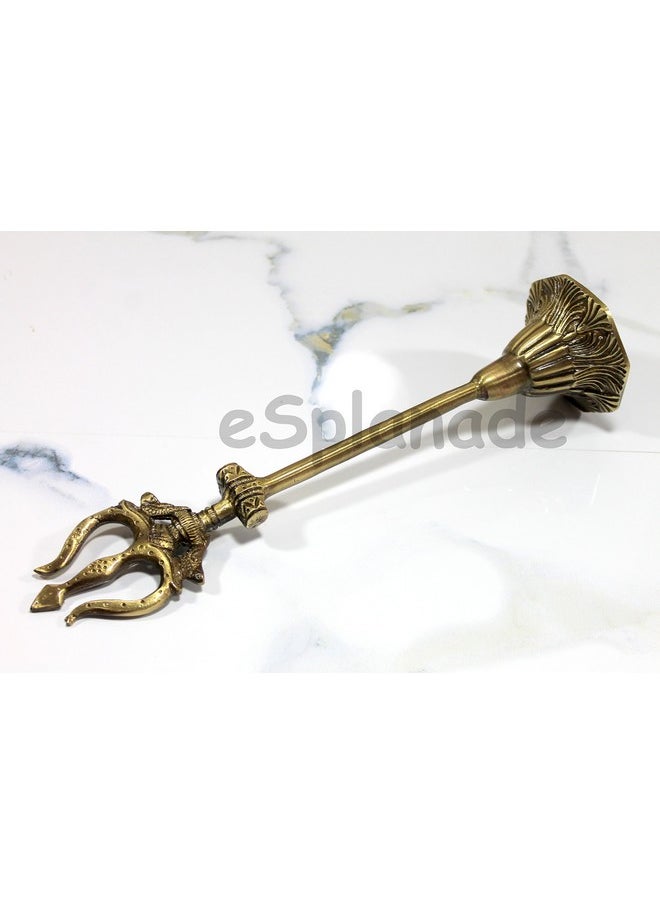 ESPLANADE ESPLANADE Brass Shiva Shiv Bholenath Trishul Trident with Damru - 11" Inches  - Image 4