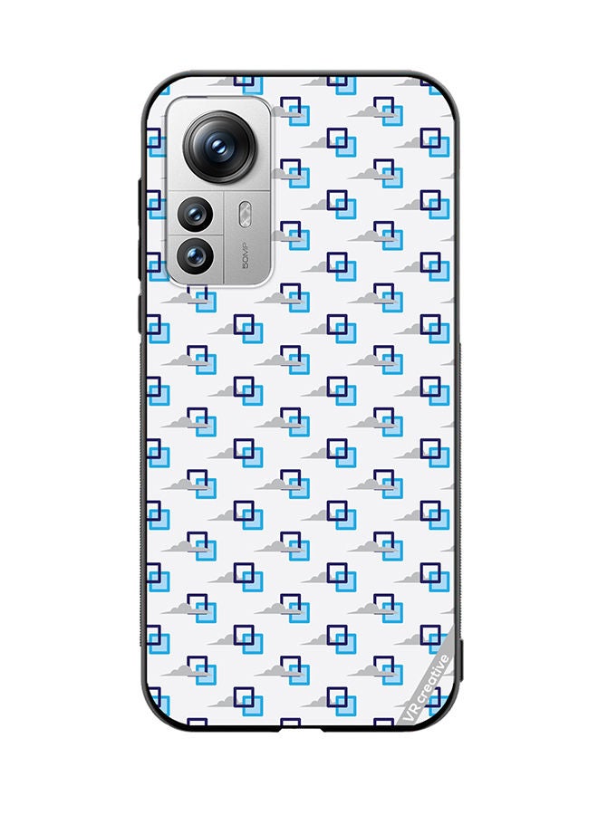 VR CREATIVE Protective Case Cover For Xiaomi 12 Pro Blue Cloud Design Multicolour - Image 1