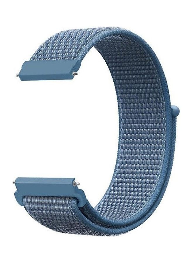 NIBEMINENT Samsung Galaxy Watch 5 / Pro Band Nylon Loop Replacement Strap 20mm Compatible with Watch5 (44mm/40mm) (45mm) Blue - Image 3