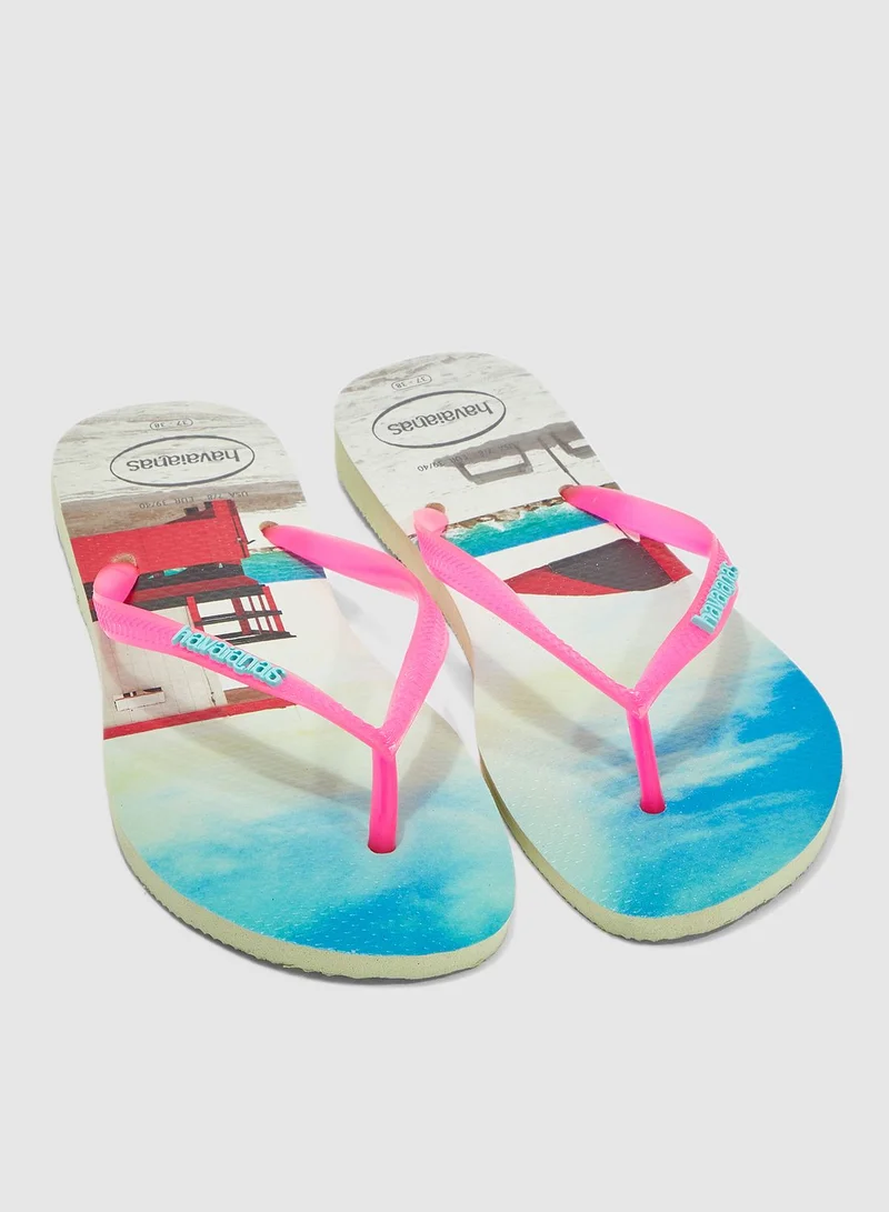 havaianas Slim Strap Paisage Flip Flops