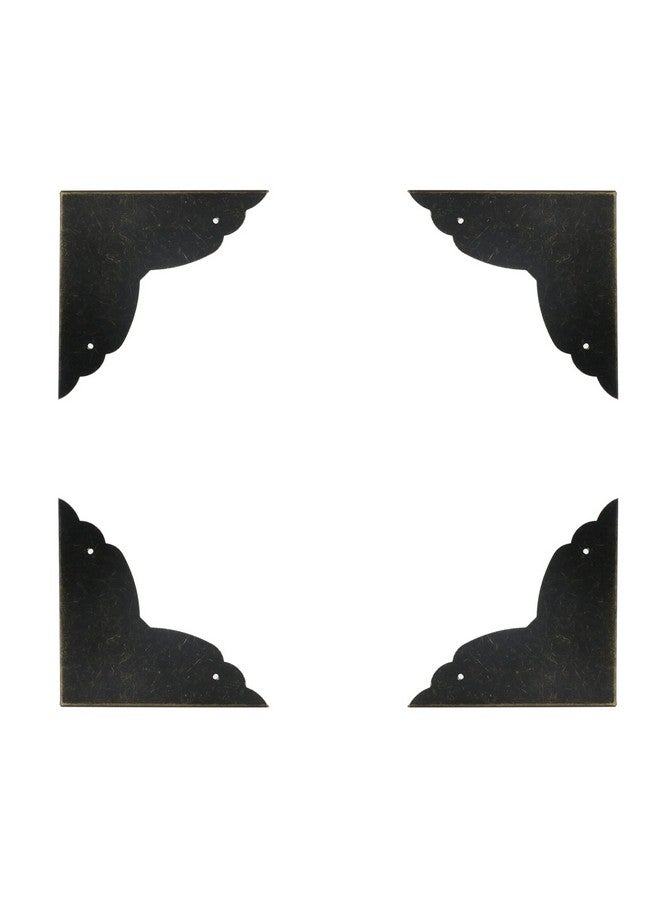 Mcredy 4 Pack Corner Protectors Metal Bronze Box Corners Decorative 2.8X2.8X1.2"(Lxwxh),Side Length 2.8" - Image 3