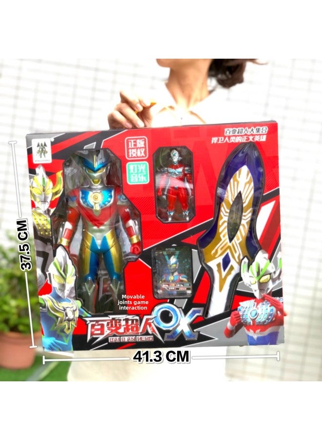 Children's Genuine Chinese Superman Toy Shaper Doll OTE Monster Boy Gift Box Full Set Of Toys-Color: Size Superman Sword Suit 214 - Image 1