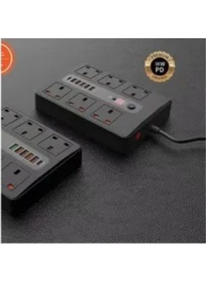 MOOGMAX 6 Triple Outlets 6 USB Port Electrical Connection White - Image 2