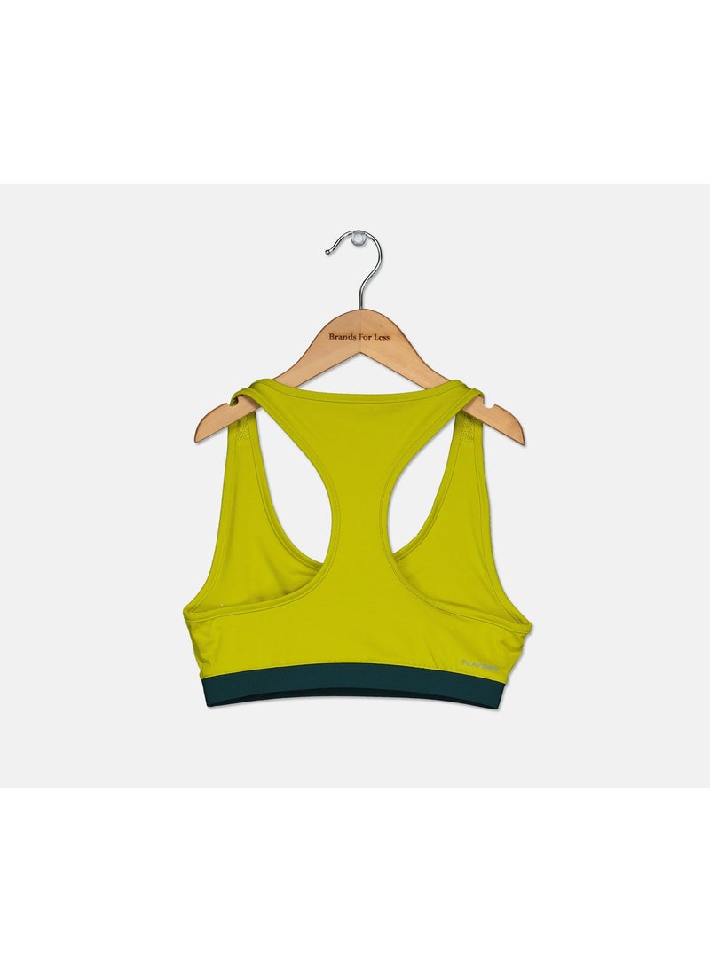 Reebok Sports Essentials Shape Bra, Avocado Green and Teal  - Image 2