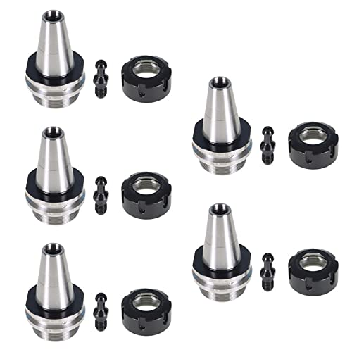 findmall 5Pcs ISO30 ER32-45L Chuck Tool Holder Balance Collet Chuck G2.5 30000RPM CNC Stainless Steel Tool Holder with Pull Stud Milling Lathe Fit for CNC Engraving Machine and Milling Lathe Tool - Image 3