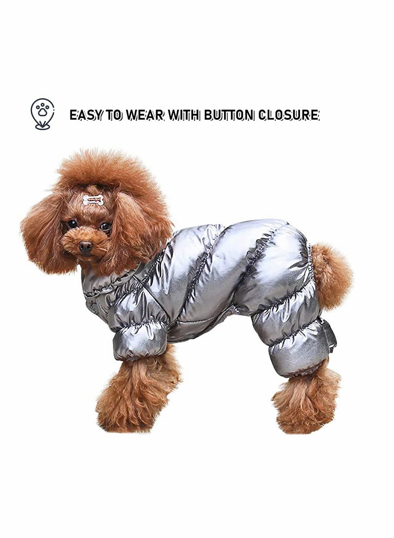 SYOSI Winter Warm Waterproof Puppy Down Jacket, Lightweight Outdoor Padded Pet Vest, Windproof Snowsuit Cold Weather Apparel Clothes for Small Dogs - Image 3