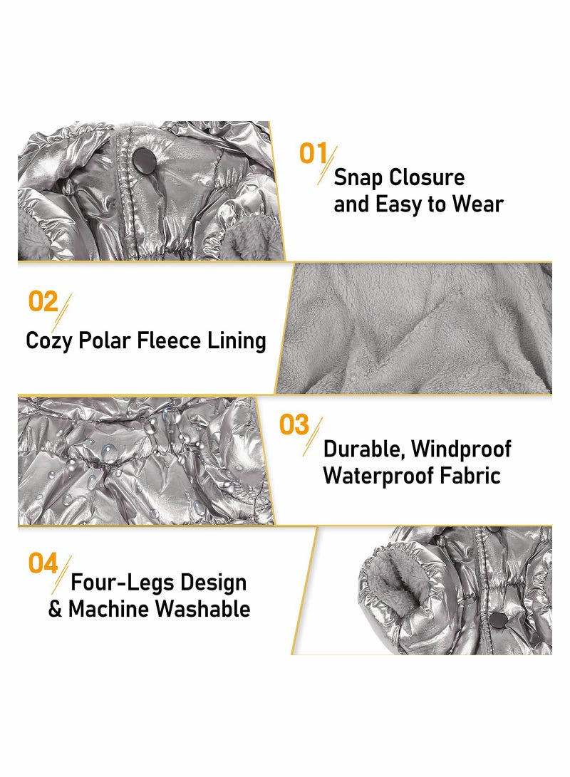 SYOSI Winter Warm Waterproof Puppy Down Jacket, Lightweight Outdoor Padded Pet Vest, Windproof Snowsuit Cold Weather Apparel Clothes for Small Dogs - Image 5