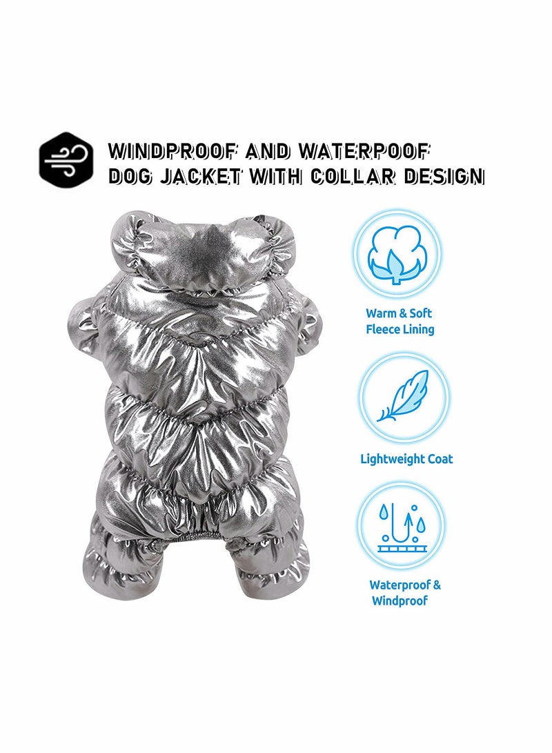 SYOSI Winter Warm Waterproof Puppy Down Jacket, Lightweight Outdoor Padded Pet Vest, Windproof Snowsuit Cold Weather Apparel Clothes for Small Dogs - Image 4