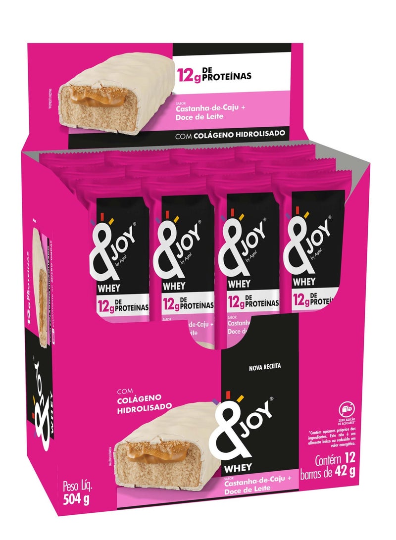 Enjoy snacks  Whey Bar Protein Zero Sugar Cashews (Pack of 12) - Image 1