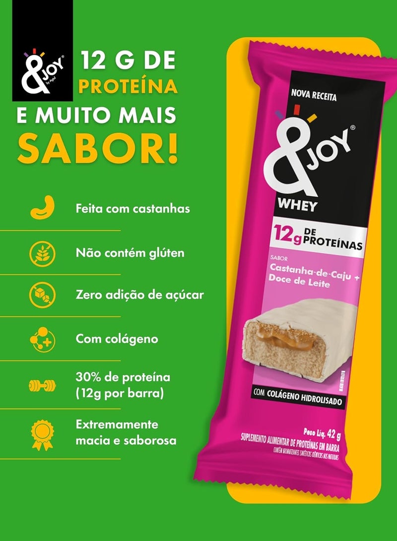 Enjoy snacks  Whey Bar Protein Zero Sugar Cashews (Pack of 12) - Image 5