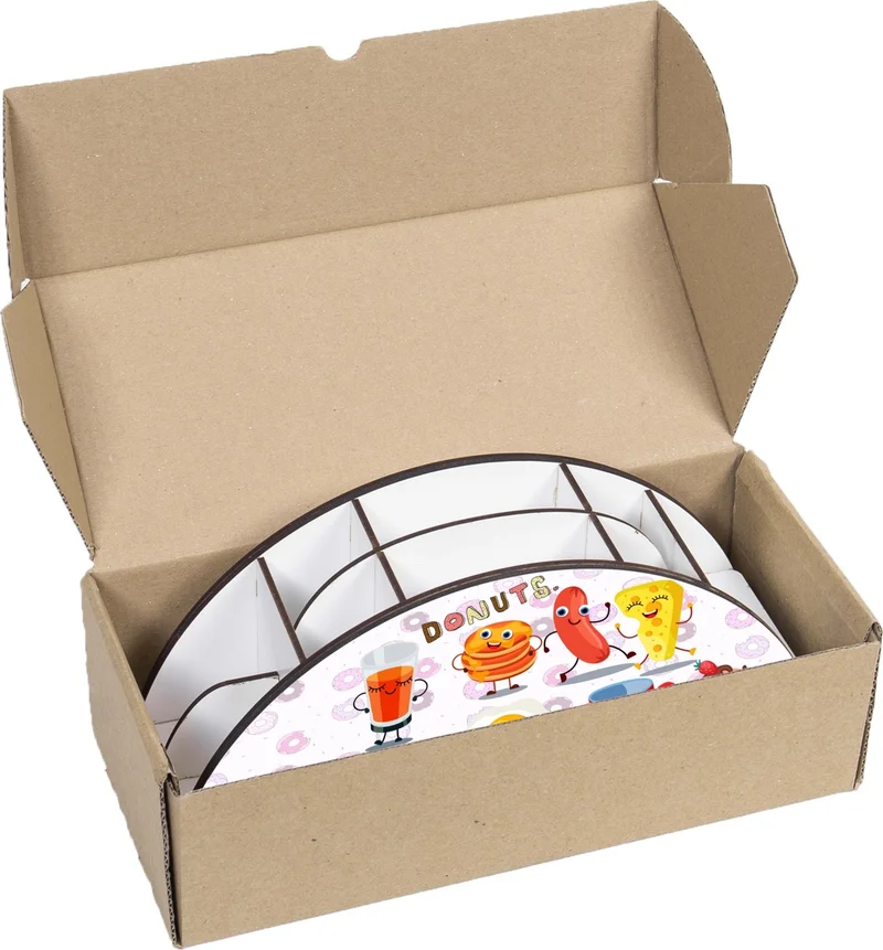 نوتبا Wooden Vip Donuts Rainbow Ruler Desktop Pen Holder Organizer For Kids VIP67