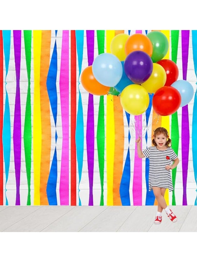 Flamingo 24 Roll Crepe Paper Single Color Streamer 1.5Inches Orange Color - Image 3