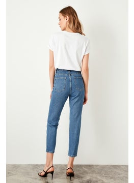 ترينديول High Waist Button Front Mom Jeans  - Image 2