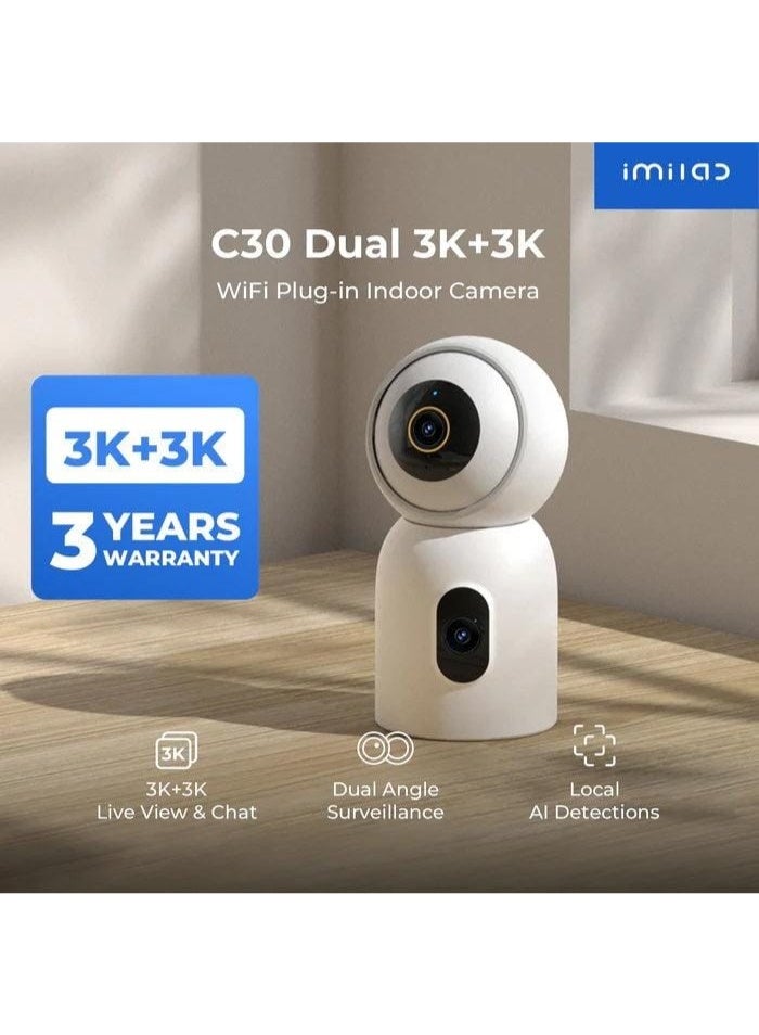 إيميلاب كاميرا المراقبة الذكية Imilab C30 ثنائية العدسة بدقة 5 ميجابكسل و3K مع خاصية المراقبة ثنائية العرض - Image 3