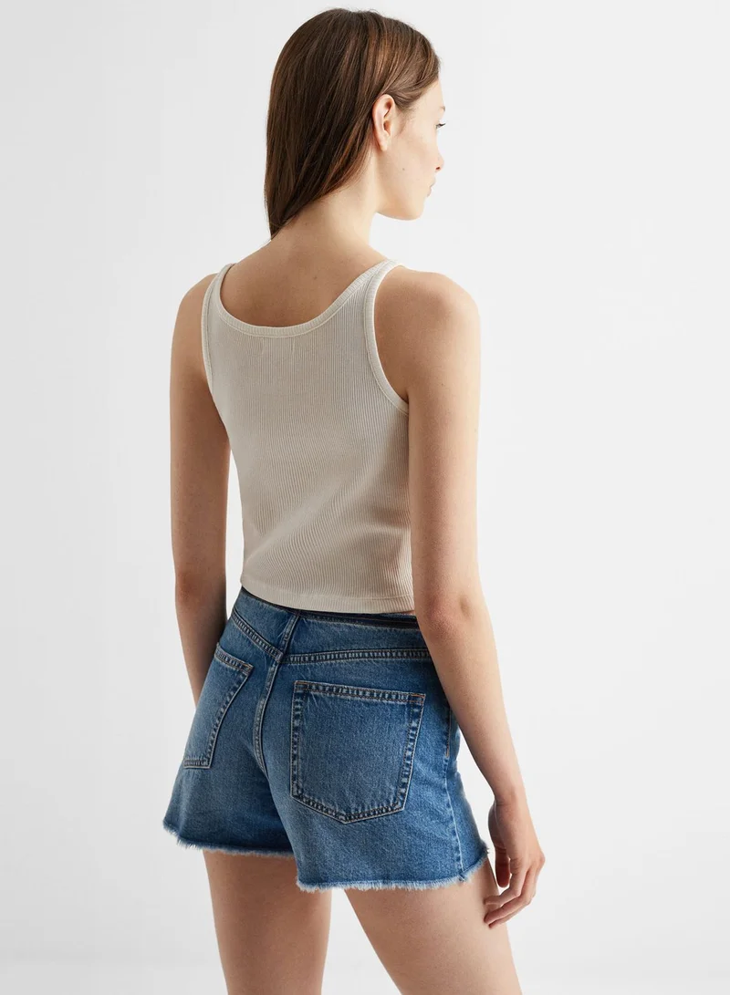 MANGO Kids Denim Shorts