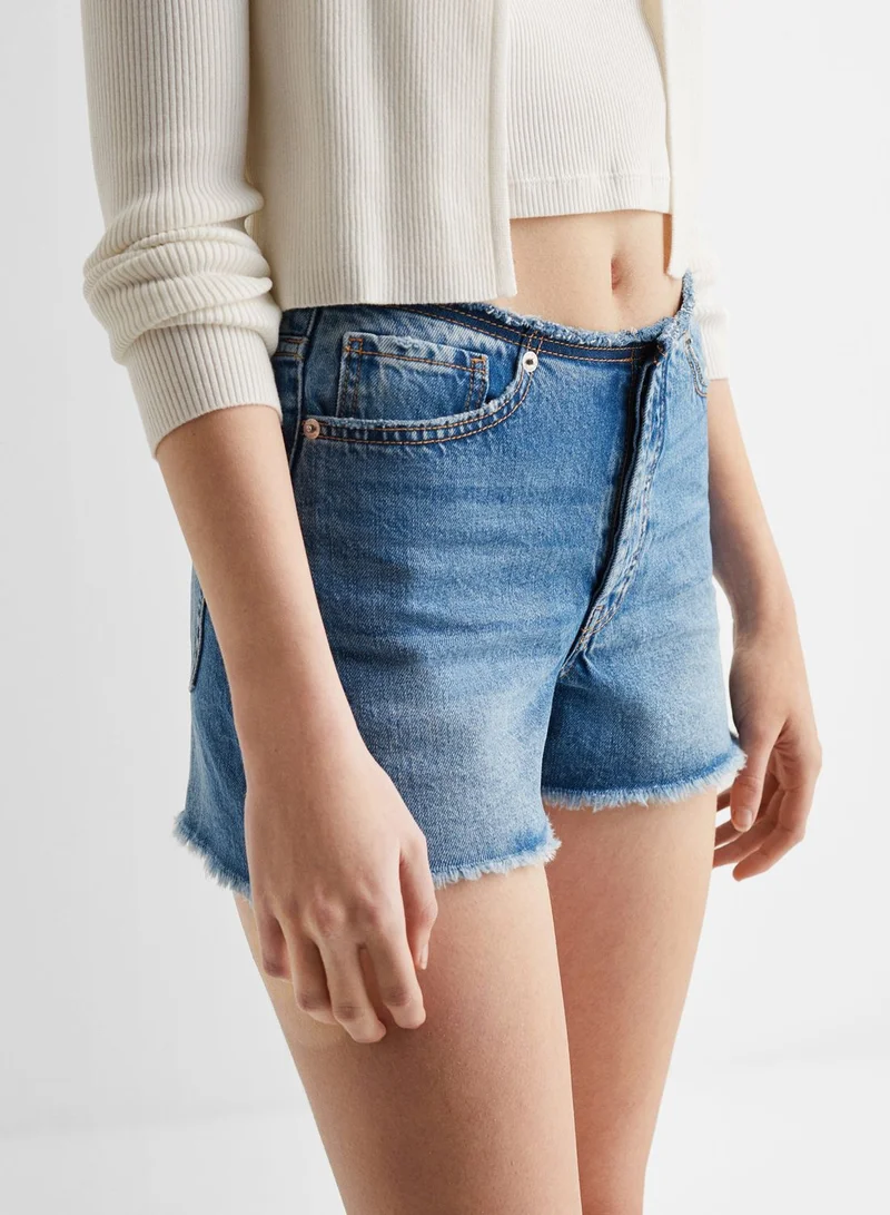 MANGO Kids Denim Shorts