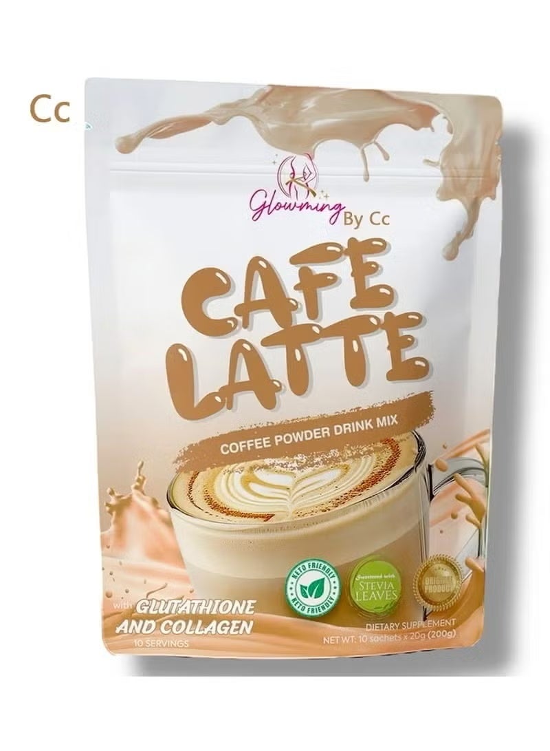 Cris Cosmetics Cc Glowming - CAFE LATTE - Coffee Powder Drink Mix - 10 sachet x 20g