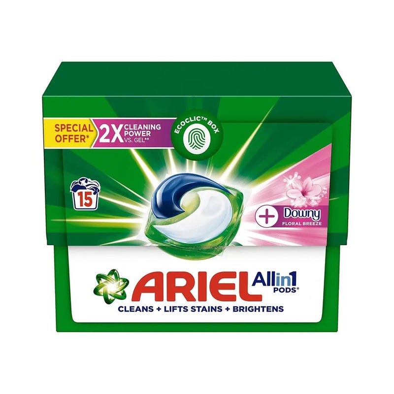 Ariel All in 1 Pods with Touch of Downy Freshness Laundry Detergent Pods- 378gms - Image 1