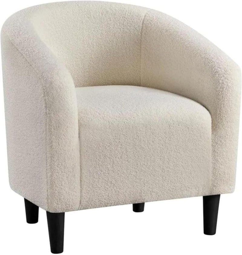Comfynest Wooden Twist Boucle Fabric Lounge Chair, Cozy 1-Seater with Solid Wood Frame, Elegant and Comfortable Lounge Chair for Living Room or Bedroom - Image 3
