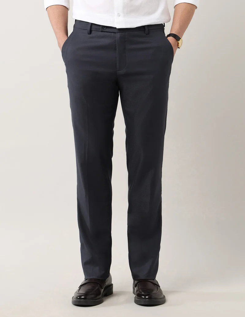 Arrow Mid Rise Solid Trousers