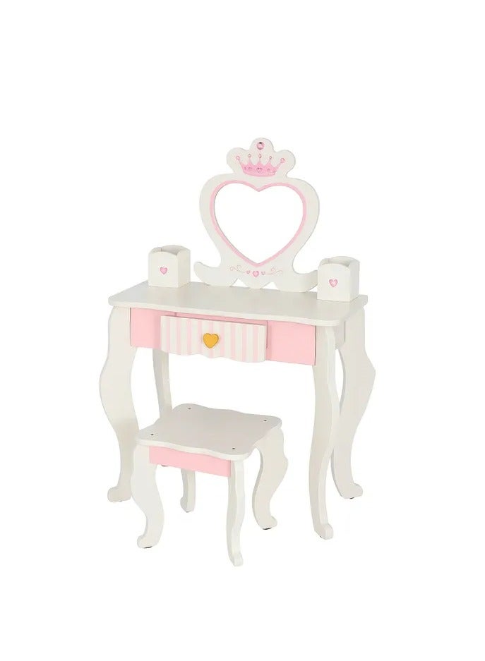 Factory Price - Alice Kids Realistic Wooden Dressing Table - White - Image 1