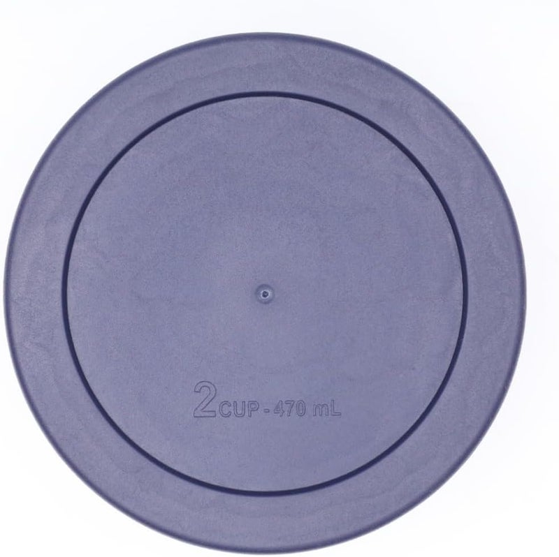 Cibi Food Storage Container Lids (2 Cups, Blue - 6PK) For Pyrex and Anchor Round Glass Containers, Dishwasher and Microwave Safe Replacement Lids - Image 3