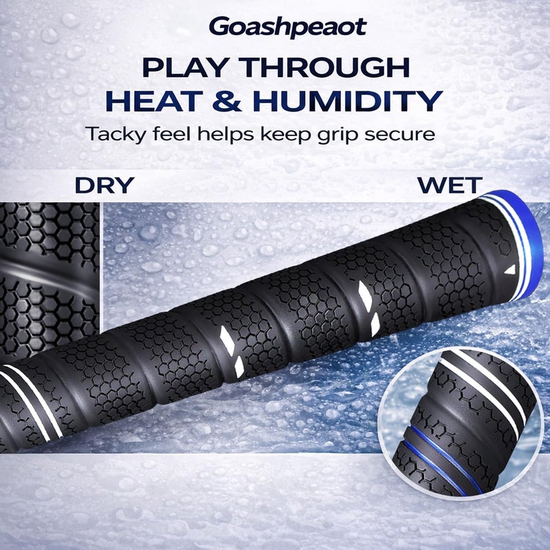 Goashpeaot Wrap Golf Grips 13 Pack ,With Regripping Kit ï¼Œ Outstanding Tackiness and Advanced Surface Texture Enhances Control (Midsize, Blue) - Image 4