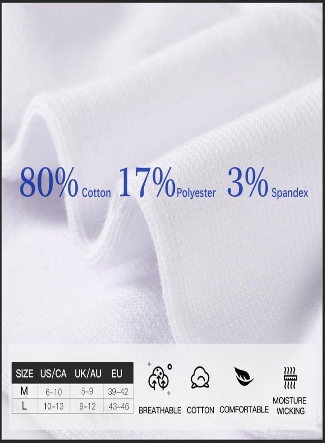 CLOSEMATE جوارب قطنية رجالية من CLOSEMATE، قصيرة للغاية وغير ظاهرة، مخفية للأحذية بدون كعب، مزودة بمقابض مانعة للانزلاق، 6 أزواج (6 أبيض، مقاس L) - Image 4