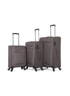 GIORDANO Giordano Softside Luggage Trolley Bag 3 Pieces Set,Brown  - Image 1