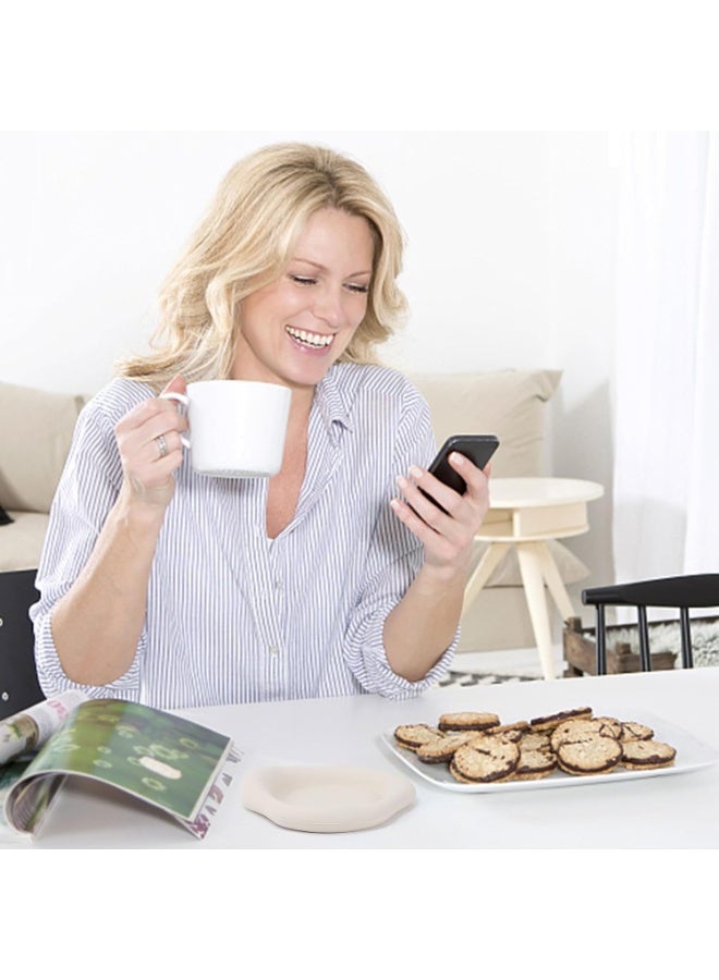 Bukela Silicone Cloud Coasters Set of 4, Non-Slip Drink Coasters for Coffee Cups, Dining Room Table Decor, Reusable Home Kitchen Accessories (White & Blue) - Image 5