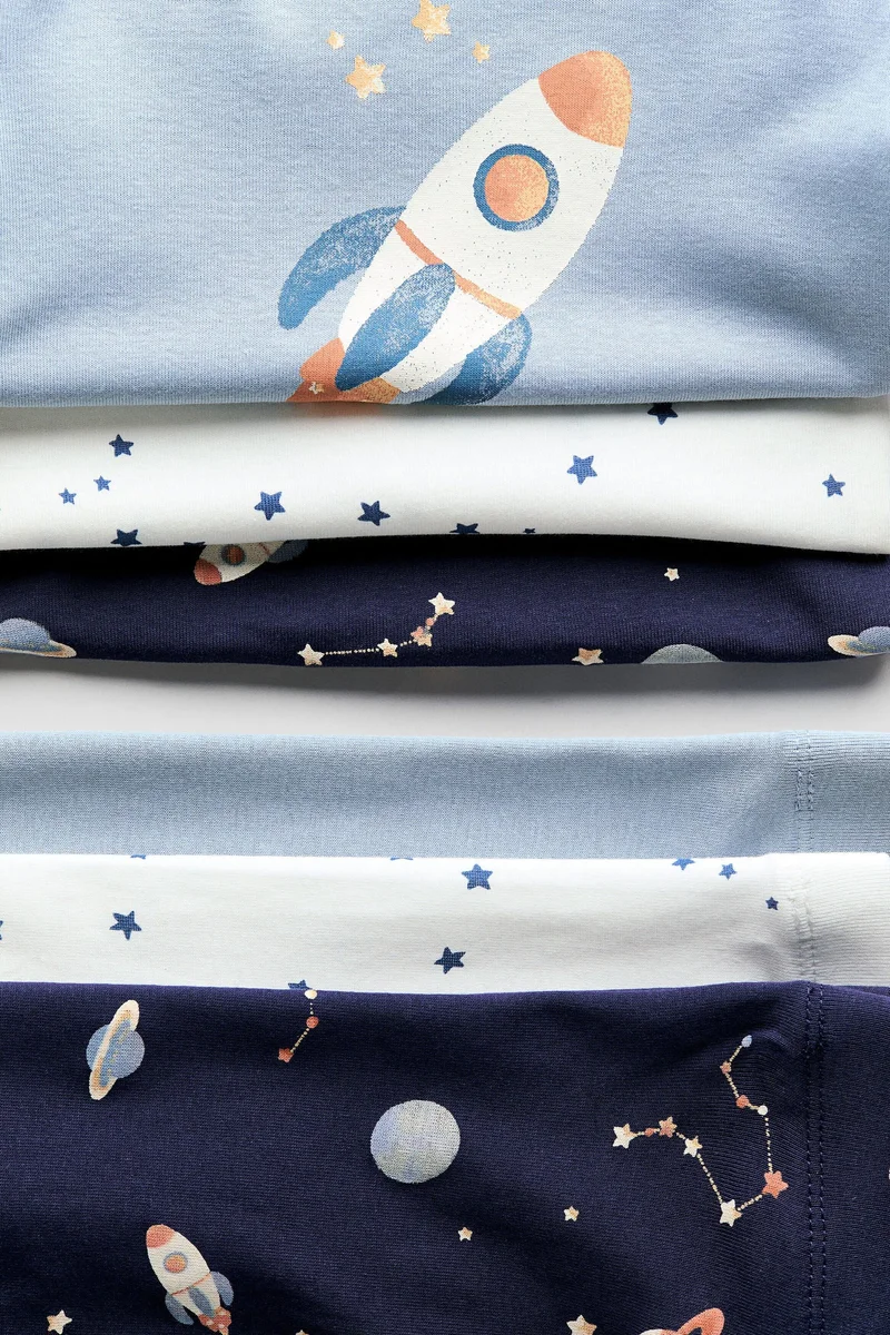 H&M 3-pack printed cotton pyjamas