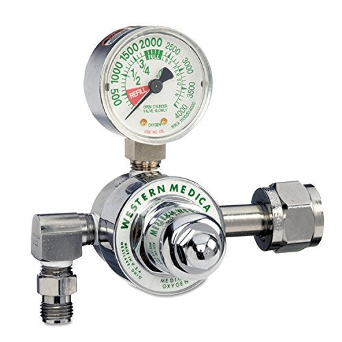 Western Enterprises M1-540-P M1 Series Preset Pressure Gauge Regulators, Oxygen, CGA540 Nut/Nipple, 3,000 psi - Image 3