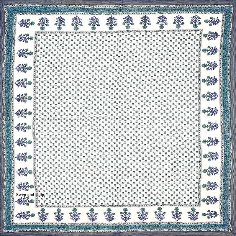 LOARSHY Pure Cotton Floral Quilt Lightweight and Warm Jaipuri Rajasthani Double Bed Razai Soft BlanketRazai for Winters Beautiful Gift Item 85X105 INCH Gery - Image 5