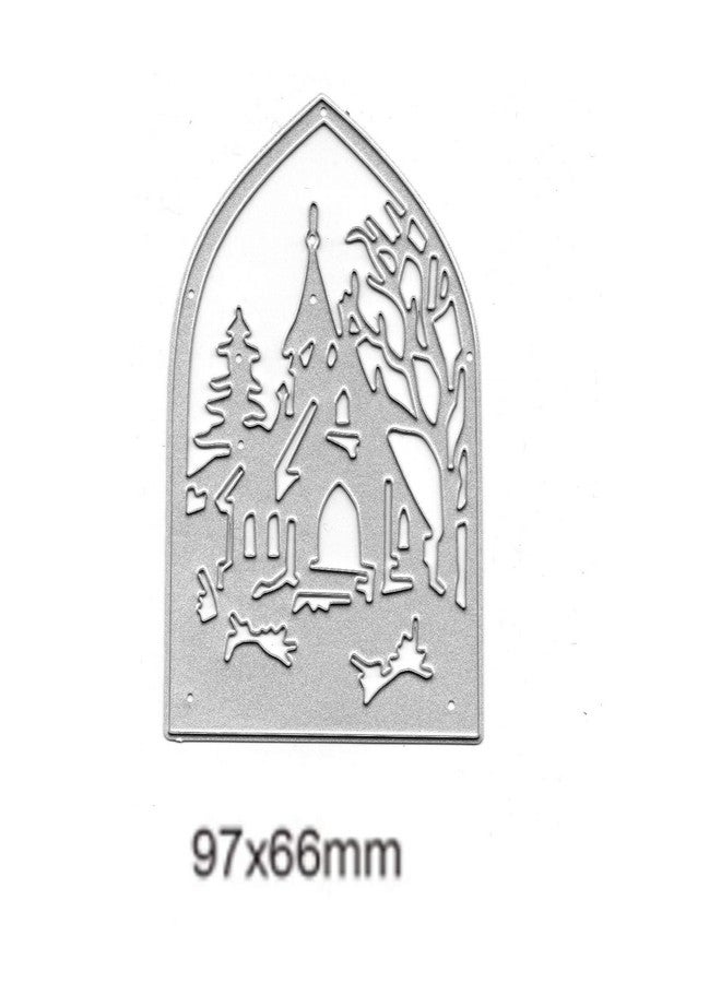 Paleery@FC Houses Frame Metal Die Cuts, Christmas Snow Tree Flower Grass Cutting Dies Cut Stencils for DIY Scrapbooking Album Decorative Embossing Paper Dies Card Makin - Image 2