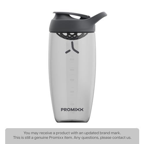 Promixx PURSUIT Protein Shaker Bottle -Premium Sports Shaker Bottles for Protein Mixes and Supplement Shakes, Easy Clean, Durable Protein Shaker Cup, 700 ML, Plastic, Graphite Gray - Image 2