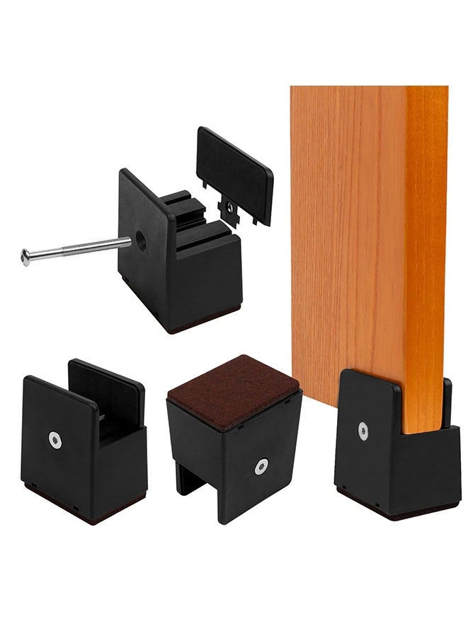 Muyixin Bed Risers with Adjustable Screw Clamp Adds 50 mm Height To Furniture, Supports up to 5,000 lbs Fits Furniture Legs with Thickness from 0 to 1.3 Inch - Image 1