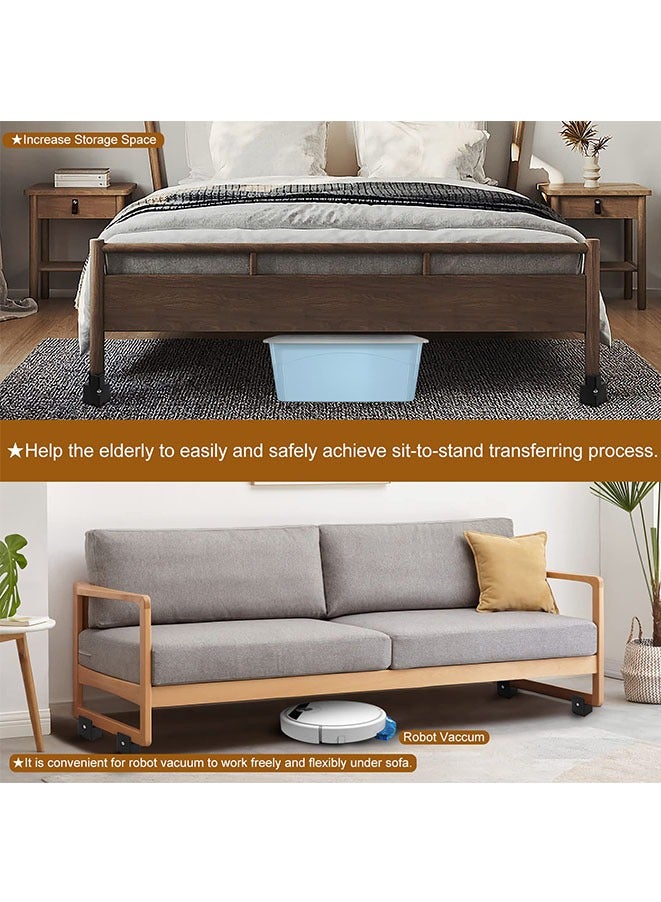Muyixin Bed Risers with Adjustable Screw Clamp Adds 50 mm Height To Furniture, Supports up to 5,000 lbs Fits Furniture Legs with Thickness from 0 to 1.3 Inch - Image 4