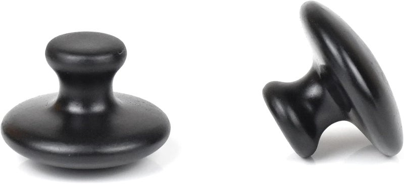 Windfulogo 2 Pcs Mushroom Shaped Massage Stones Natural Bian Stone Hot Rock for Spa Massage - Image 1