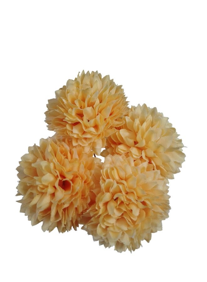 PRODUCTMINE® Bridal Hair Pin Bun Pin Accessories/Fancy Golden Juda Pins with Artificial BIG 4.5 CM MANGOW YELLOW COLOR Flowers Hair Pin for Women and Girls hair pins for women wedding - Set of 4 PCs - Image 1