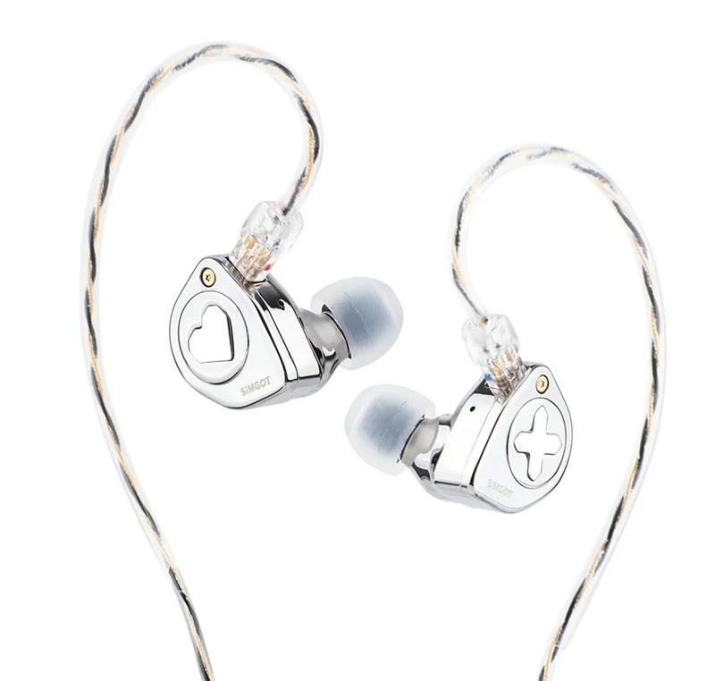 Linsoul Simgot EW300 1DD+1Planar+1PZT Hybrid Driver IEM Hifi Earphones with Detachable Nozzles Silver-Plated OFC IEM Cable for Musician 5696302 - Image 1