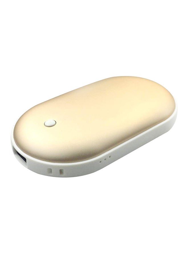 NIBEMINENT Rechargeable Double-Sided Hand Warmer Beige 15.00x2.00x10.53centimeter - Image 1