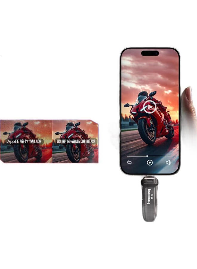 fanxiang Fanxiang 1Tb Usb3.2 Type-C Dual Interface Solid State Flash Drive Ff952, Read Speed 1050Mb/S, Business Car Large Capacity Universal Flash Drive For Phones And Computers - Image 1