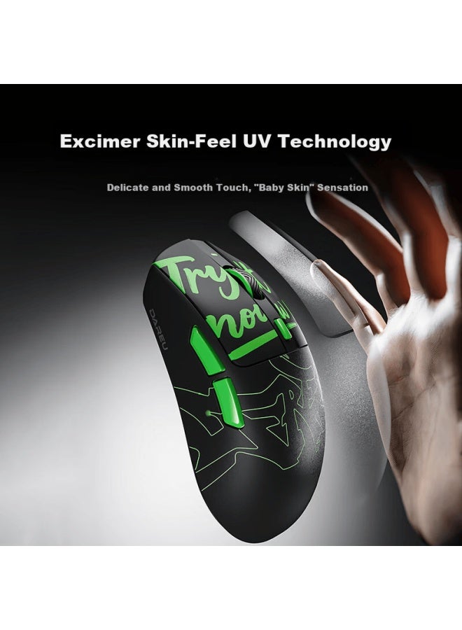 Dareu Ae6v2 Wireless Mouse Gaming Office Bluetooth Mouse Wired/2.4g Connection Lightweight Ergonomic Symmetrical Mouse Aim-750u Racing White - Image 1